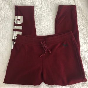 Pink maroon sweat pants